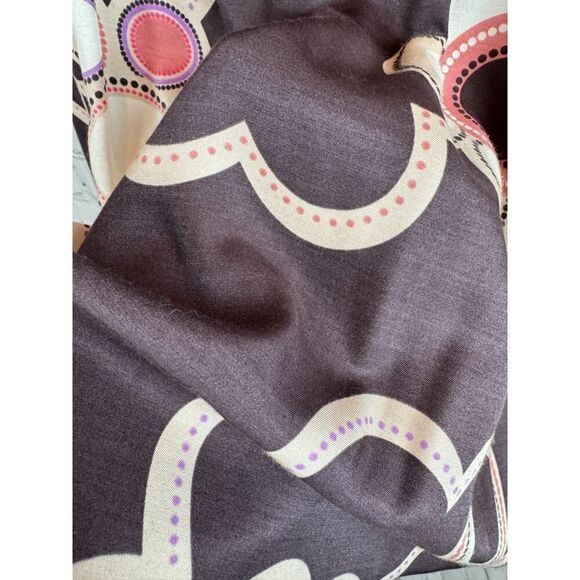 BODEN brown floral viscose silk blouse tunic top size 16 - Picture 3 of 7